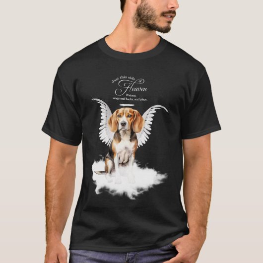 Personalized Pet Memorial Beagle Dog Tシャツ (正面)