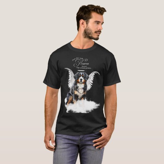 Personalized Pet Memorial Bernese Mountain Dog Tシャツ (正面フル)