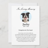 Personalized Pet Memorial Card – In Loving Memory  招待状 (正面)