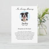 Personalized Pet Memorial Card – In Loving Memory  招待状 (スタンド正面)