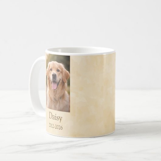 Personalized Pet Memorial Mug コーヒーマグカップ (正面左)