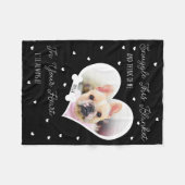 Personalized Pet Memorial Pet Loss | Photo Gift フリースブランケット (正面(横))