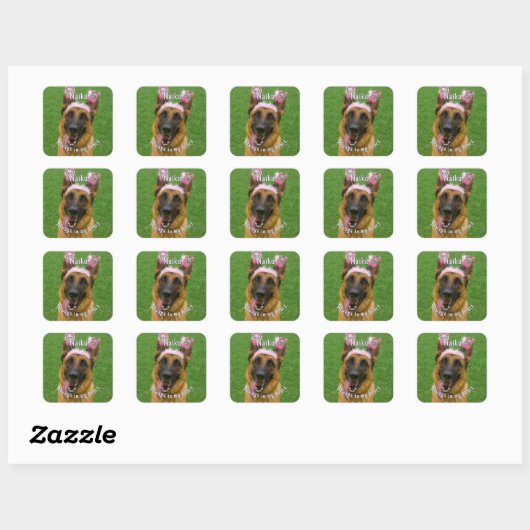 Personalized Pet Memorial Photo Sticker スクエアシール (シート)