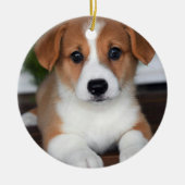 “Personalized Pet Ornament – Photo & Name” セラミックオーナメント (正面)