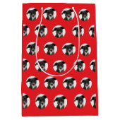 Personalized Pet Pattern ミディアムペーパーバッグ (正面)