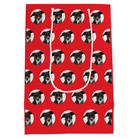 Personalized Pet Pattern ミディアムペーパーバッグ (裏面)