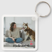 Personalized Pet Photo and Owner Heart Keychain  キーホルダー (裏面)