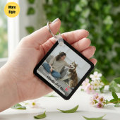 Personalized Pet Photo and Owner Heart Keychain キーホルダー
