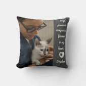 Personalized Pet Photo Cat Lover Keepsake Memorial クッション (正面)