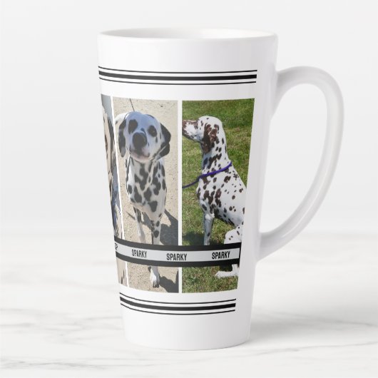Personalized Pet Photo Collage Mobile Phone Vertic カフェラテマグ (右)