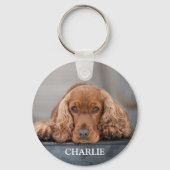 Personalized Pet Photo Dog Keepsake キーホルダー (裏面)