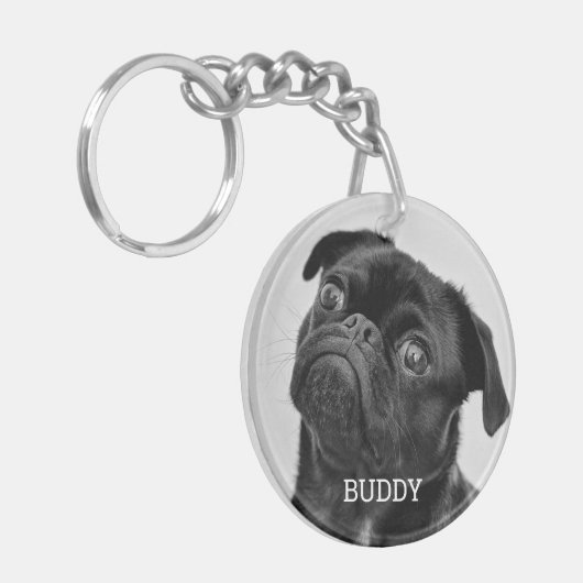 Personalized Pet Photo Dog Lover Keepsake キーホルダー (正面左)
