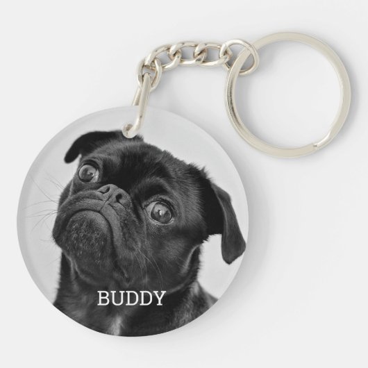Personalized Pet Photo Dog Lover Keepsake キーホルダー (裏面)
