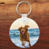 Personalized Pet Photo Dog Lover Keepsake Keychain キーホルダー (正面)