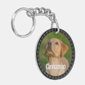 Personalized Pet Photo Dog Lover Name Keepsake  キーホルダー (正面左)