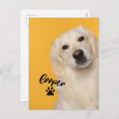 Personalized Pet  Photo Dog Lover with Photo シーズンポストカード (正面/裏面)