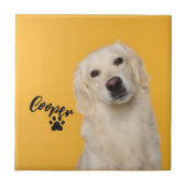 Personalized Pet  Photo Dog Lover with Photo タイル (正面)