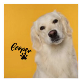 Personalized Pet  Photo Dog Lover with Photo ポスター