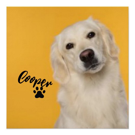 Personalized Pet  Photo Dog Lover with Photo ポスター (正面)