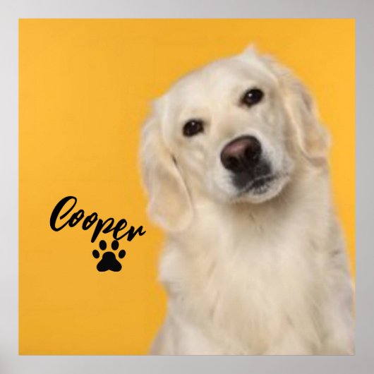 Personalized Pet  Photo Dog Lover with Photo ポスター (正面)