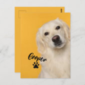 Personalized Pet  Photo Dog Lover with Photo ポストカード (正面/裏面)