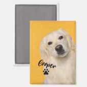 Personalized Pet  Photo Dog Lover with Photo マグネット (正面/裏面)