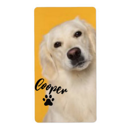 Personalized Pet  Photo Dog Lover with Photo ラベル
