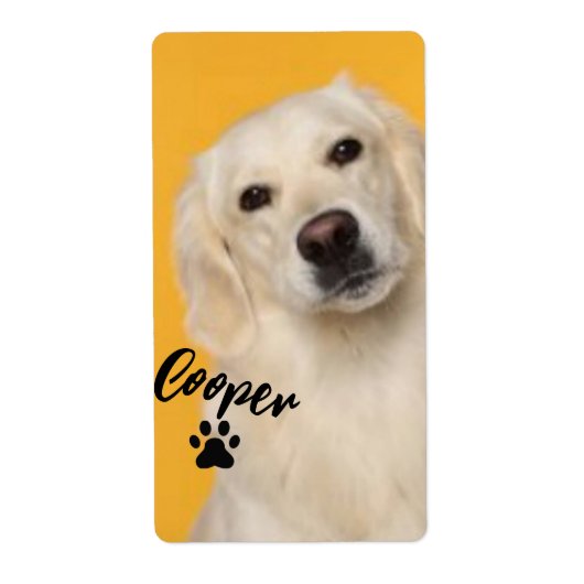 Personalized Pet Photo Dog Lover with Photo ラベル (正面)