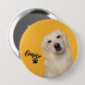 Personalized Pet  Photo Dog Lover with Photo 缶バッジ (正面&裏面)