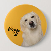 Personalized Pet  Photo Dog Lover with Photo 缶バッジ (正面)