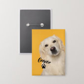 Personalized Pet  Photo Dog Lover with Photo 缶バッジ (正面/裏面)