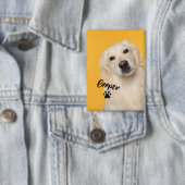 Personalized Pet  Photo Dog Lover with Photo 缶バッジ (インサイチュ)