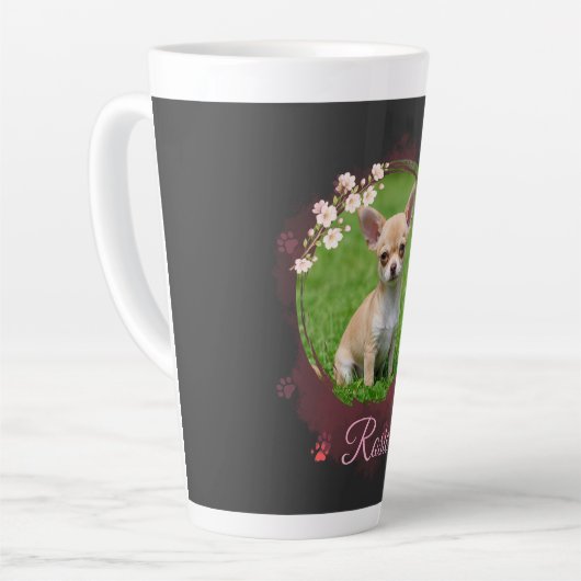 Personalized Pet Photo Latte Mug カフェラテマグ (左アングル)