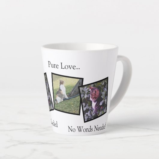Personalized Pet Photo Latte Mug カフェラテマグ (右アングル)