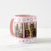 Personalized Pet Photo Mug Custom 3-Picture マグカップ (正面左)