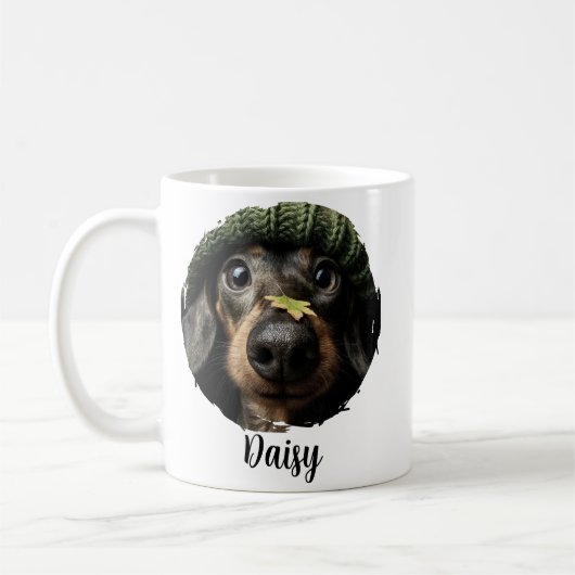 Personalized Pet Photo Mug with Name | Modern Cute コーヒーマグカップ (左)