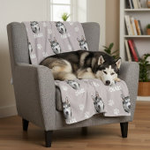 Personalized Pet Photo Name Dog  フリースブランケット