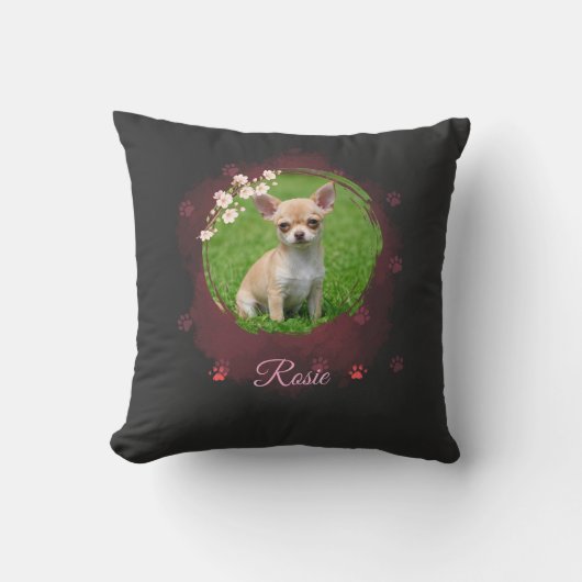 Personalized Pet Photo Pillow クッション (正面)