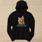 Personalized Pet Photo Text Black White Cat Mom パーカ