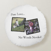 Personalized Pet Photos Round Pillow ラウンドクッション (裏面)
