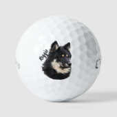 Personalized Pet Portrait Golf Ball | Custom Photo ゴルフボール (正面)