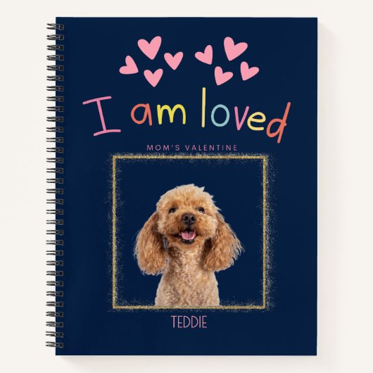 Personalized Pet Valentine with Name and Photo ノートブック (正面)