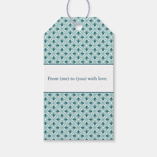 Personalized Petaline Gift Tags Pack (Ocean Mist) ギフトタグ (正面)