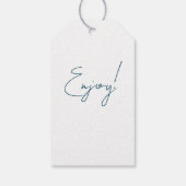 Personalized Petaline Gift Tags Pack (Ocean Mist) ギフトタグ (裏面)