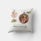 Personalized Pets Photos Christmas Holiday Custom クッション (裏面)
