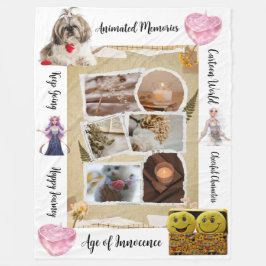 Personalized Pets & Quotes Design Fleece Blanket フリースブランケット