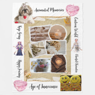 Personalized Pets & Quotes Design Fleece Blanket フリースブランケット
