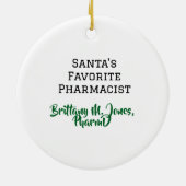 Personalized Pharmacist Gnome Ornament セラミックオーナメント (裏面)