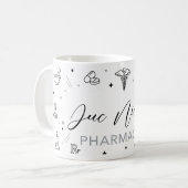 Personalized Pharmacist Mug | Elegant Handwritten  コーヒーマグカップ (正面左)