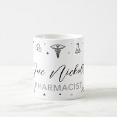 Personalized Pharmacist Mug | Elegant Handwritten  コーヒーマグカップ (中央)